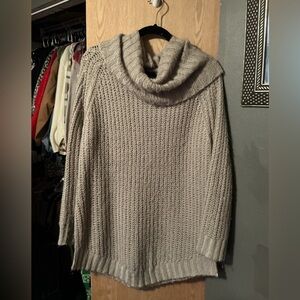 Dreamers Cowl Neck Sweater - Light Gray